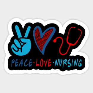 Coronavirus Pandemic Peace Love Nursing Sticker